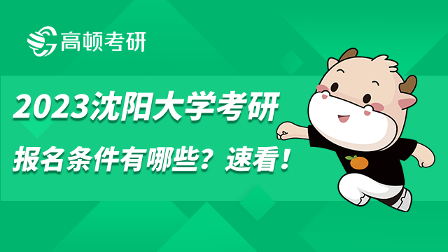 2023沈陽大學(xué)考研報(bào)名條件有哪些？速看！