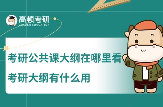 考研公共課大綱在哪里看,考研大綱有什么用