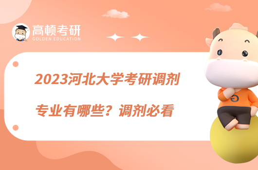 2023河北大學(xué)考研調(diào)劑專業(yè)有哪些？調(diào)劑必看