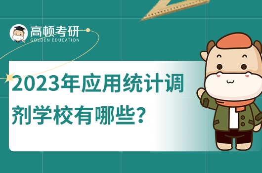2023年應(yīng)用統(tǒng)計(jì)調(diào)劑學(xué)校有哪些